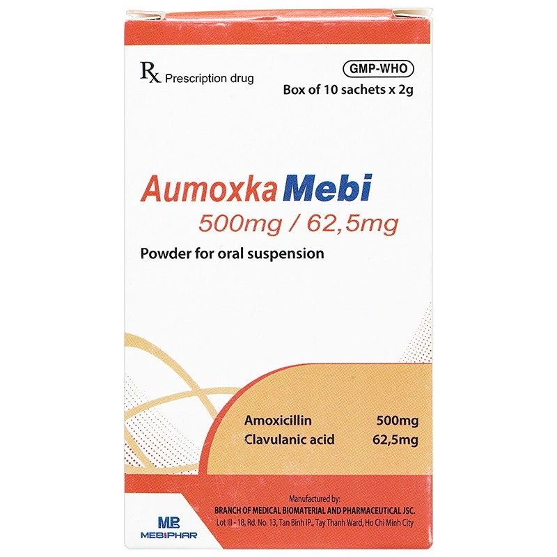 Aumoxka Mebi 500mg/62,5mg điều trị nhiễm khuẩn (10 gói x 2g) - 2
